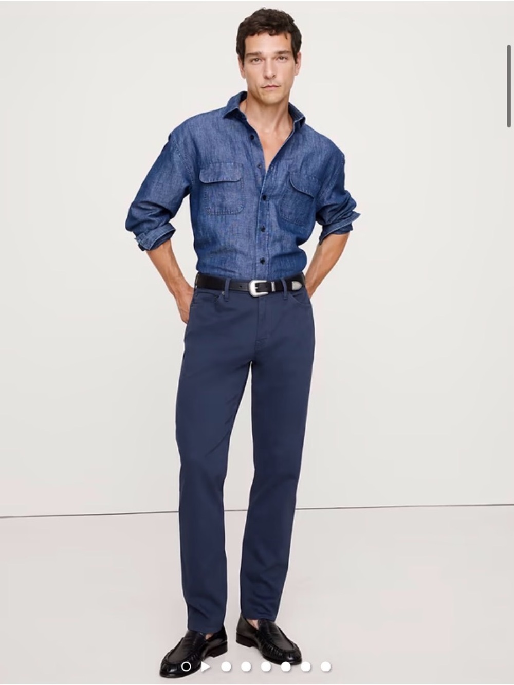 Banana Republic Traveler Jeans Pants 38x34 Slate Blue Stretch Athletic NWT $110